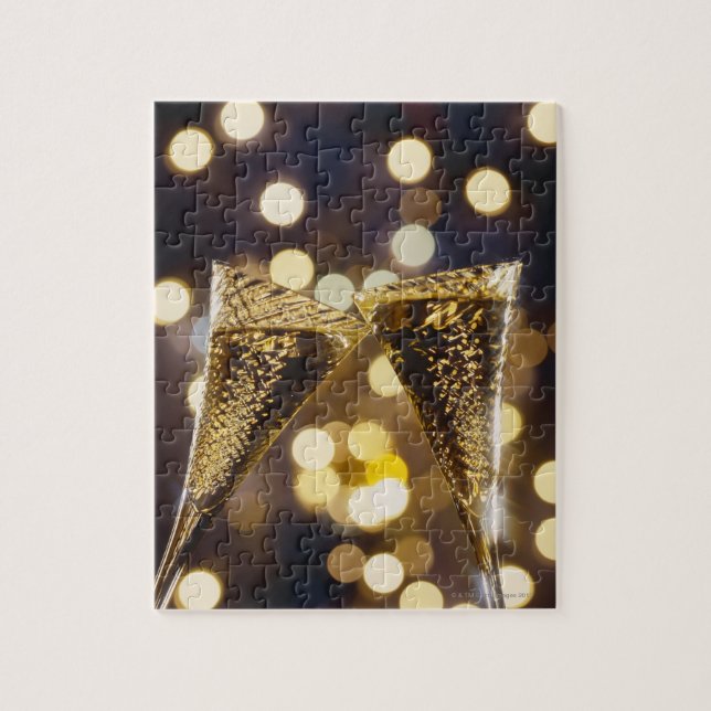 Toasted champagne flute, close-up jigsaw puzzle (Vertical)