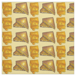 Toasted Cheddar Grilled Cheese Sandwich Fabric