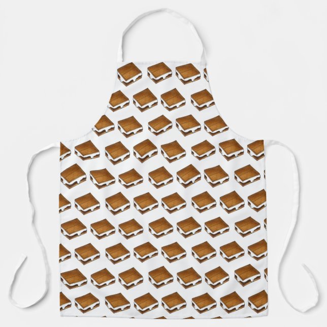 Toasted Marshmallow Camp Campfire Fire S'mores Apron (Front)