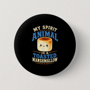Toasted marshmallow campfire s'mores 6 cm round badge