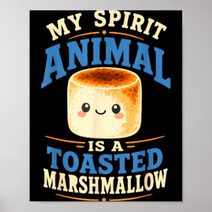 Toasted marshmallow campfire s'mores  poster