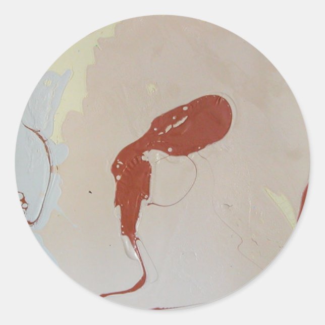 Toasted Marshmallow Drip Classic Round Sticker (Front)