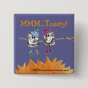 Toasted Marshmallows 15 Cm Square Badge