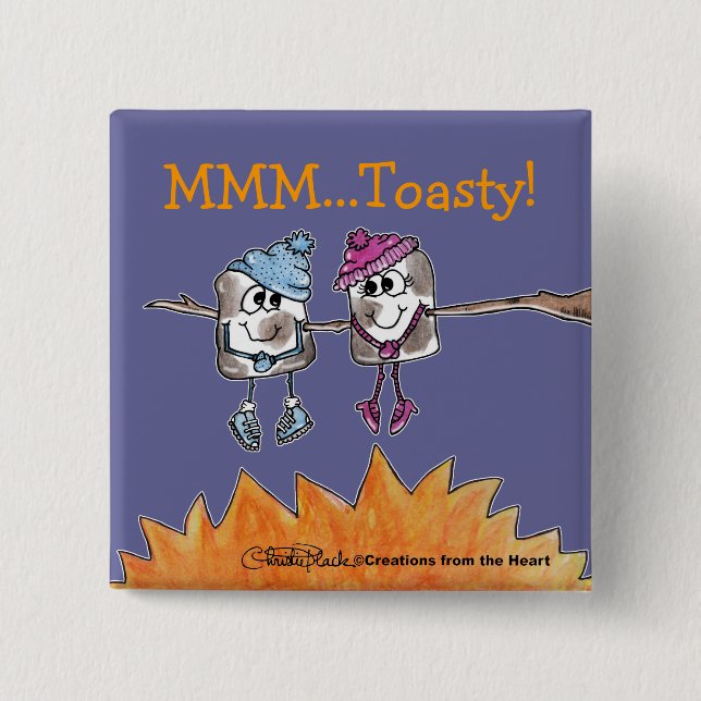 Toasted Marshmallows 15 Cm Square Badge (Front)