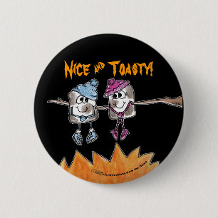 Toasted Marshmallows 6 Cm Round Badge