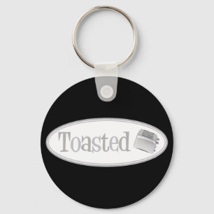 TOASTED Retro Toaster - Light Grey Key Ring