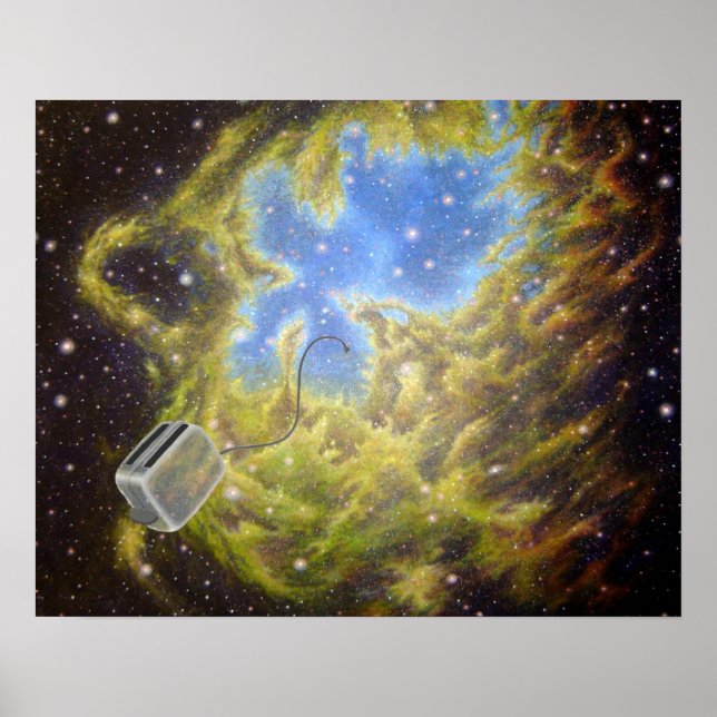 Toaster Passes the Eagle Nebula Poster (Front)
