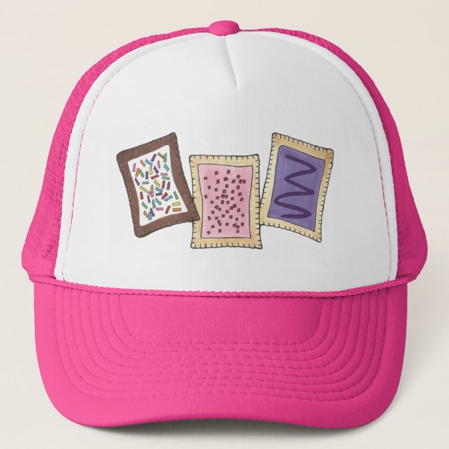 Toaster Pastries Breakfast Pastry Junk Food Foodie Trucker Hat (Front)