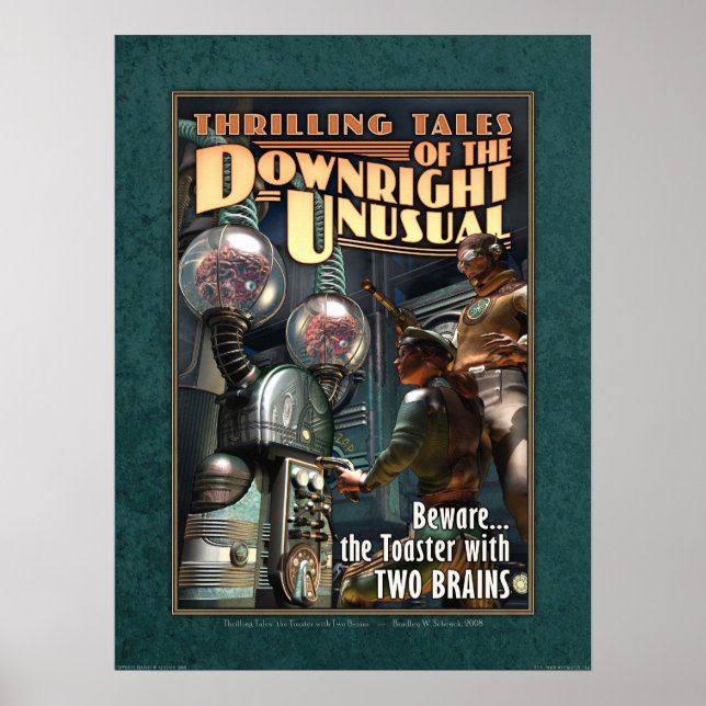 Toaster With TWO BRAINS Poster (18x24") (Front)