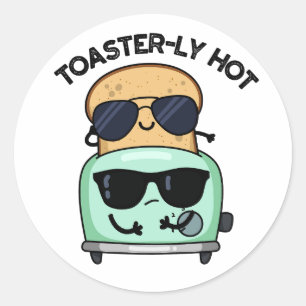Toasterly Hot Funny Toaster Pun  Classic Round Sticker
