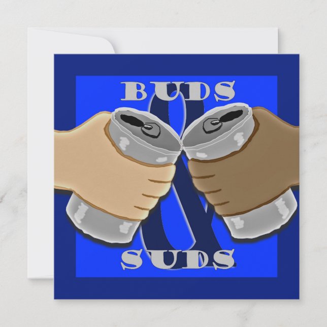 Toasting Beer Cans Party Invitation (Front)