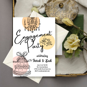 Toasting Doodle Engagement Party Invitation