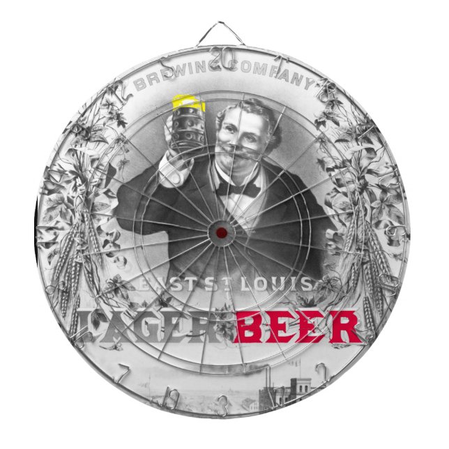 Toasting East St Louis Lager Beer Dartboard (Front)