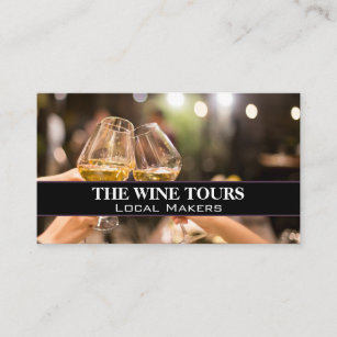 Toasting Glasses of Wine Business Card