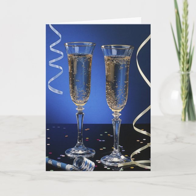 Toasting the New Year Invitation (Front)