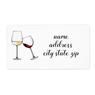 "TOASTING WINE GLASSES" ADDRESS LABELS