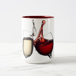 ****TOASTING WINE**** Two-Tone COFFEE MUG