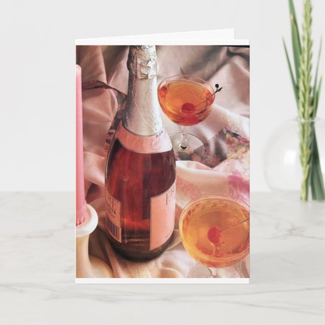 TOASTING ***YOU*** AND SENDING CHRISTMAS "CHEER" CARD (Front)