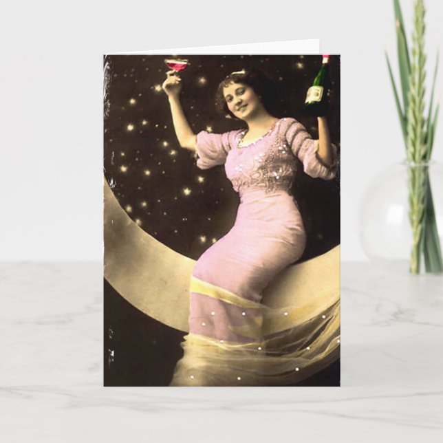 Toasting You From The Moon Card (Front)