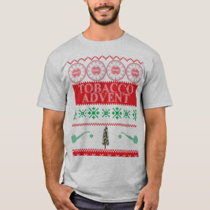 Tobacco Advent Ugly Christmas T-Shirt