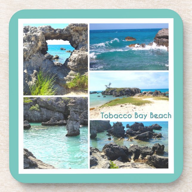 Tobacco Bay Beach, Bermuda  Coaster (Front)