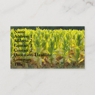 Tobacco Business Card