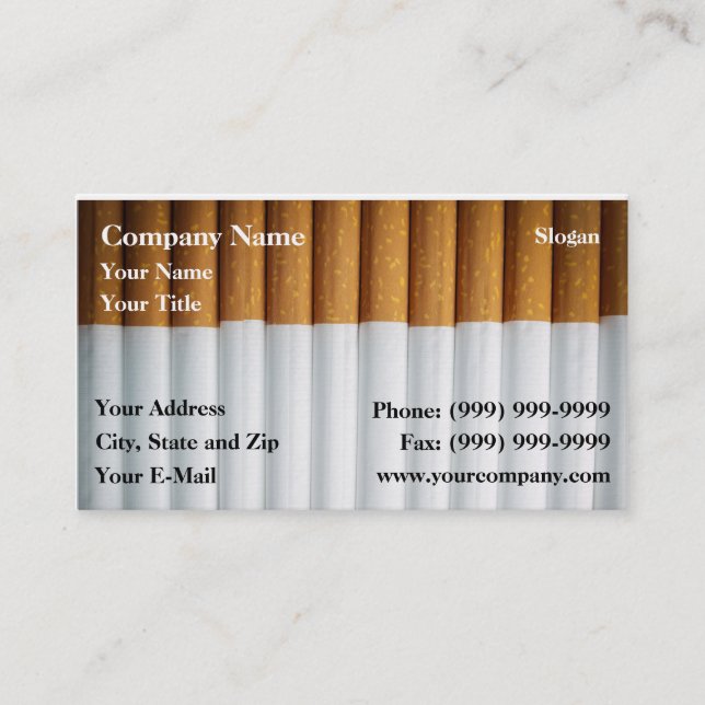 Tobacco Business Card (Front)