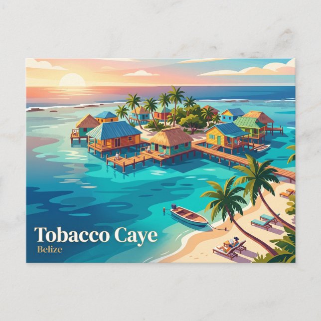 Tobacco Caye Belise Postcard (Front)