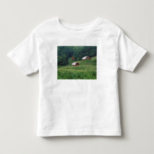 Tobacco crop and pair of red tobacco barns near toddler T-Shirt