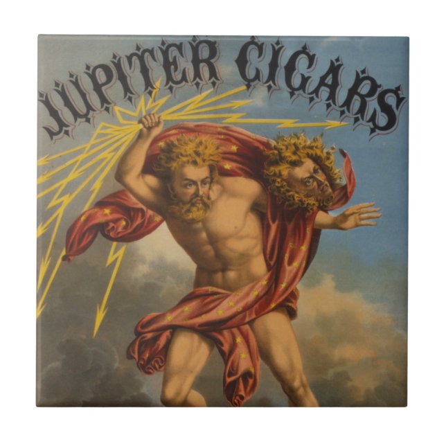 Tobacco Label, 1868. Ceramic Tile (Front)
