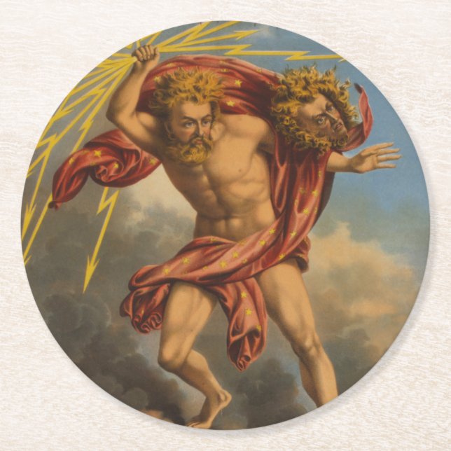 Tobacco Label, 1868. Round Paper Coaster (Front)