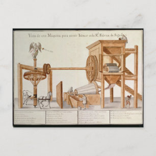 Tobacco Sieving Machine from the Royal Tobacco Postcard