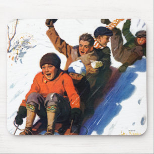 Tobagganing Mouse Pad