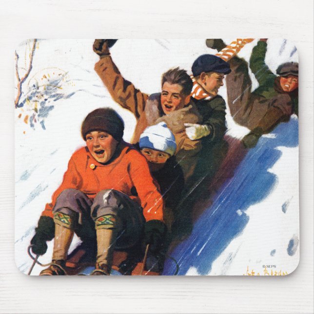 Tobagganing Mouse Pad (Front)