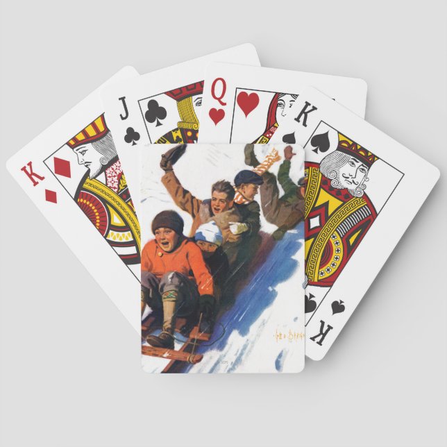 Tobagganing Playing Cards (Back)