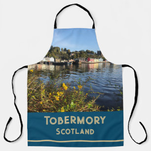 Tobermory, Isle of Mull, Scotland with Flowers Apr Apron