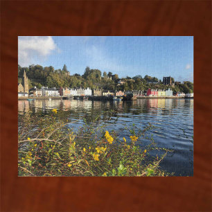 Tobermory, Isle of Mull, Scotland with Flowers Jigsaw Puzzle