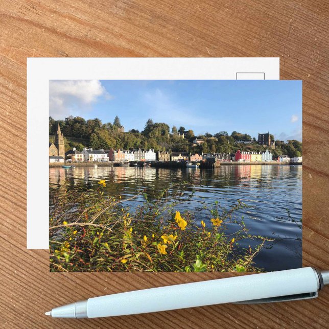 Tobermory, Isle of Mull, Scotland with Flowers Postcard (Creator Uploaded)