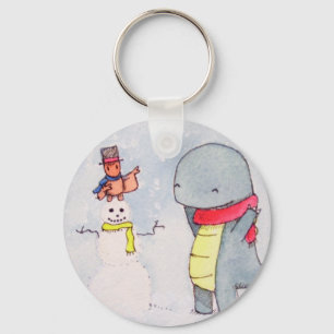 Tobey and Max Snowman Key Ring