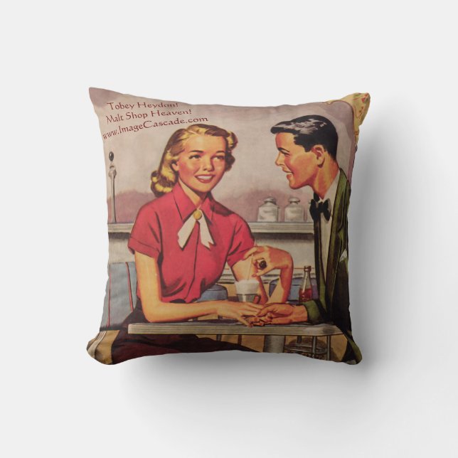 Tobey Heydon:  1950s Malt Shop Heaven! Cushion (Front)