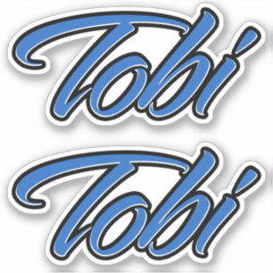 Tobi name blue sticker sticker sticker sticker