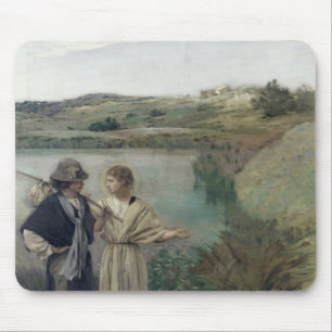 Tobias and the Archangel Raphael Mouse Pad