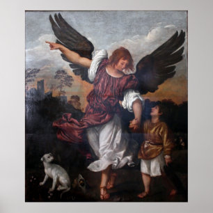 Tobias and the Archangel Raphael  - Titian Poster