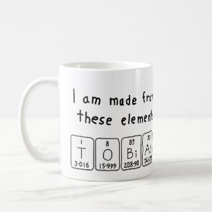 Tobias periodic table name mug