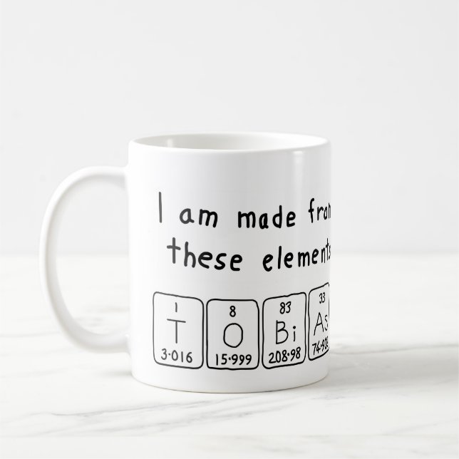 Tobias periodic table name mug (Left)