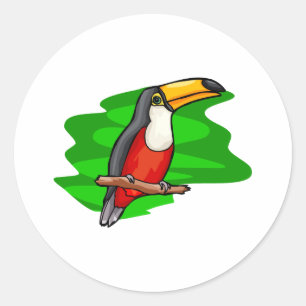 Tobias Toucan Classic Round Sticker