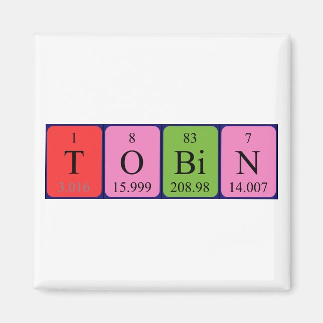 Tobin periodic table name magnet (Front)