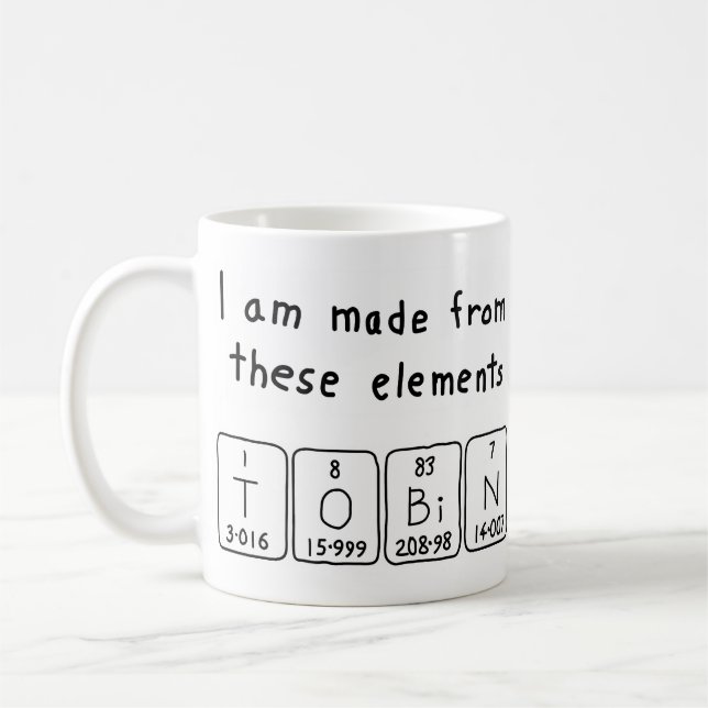 Tobin periodic table name mug (Left)