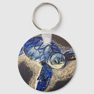 Tobin the baby sea turtle key ring