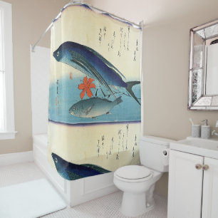 Tobiuo & Ishimochi - Colourful Japanese Fish Print Shower Curtain